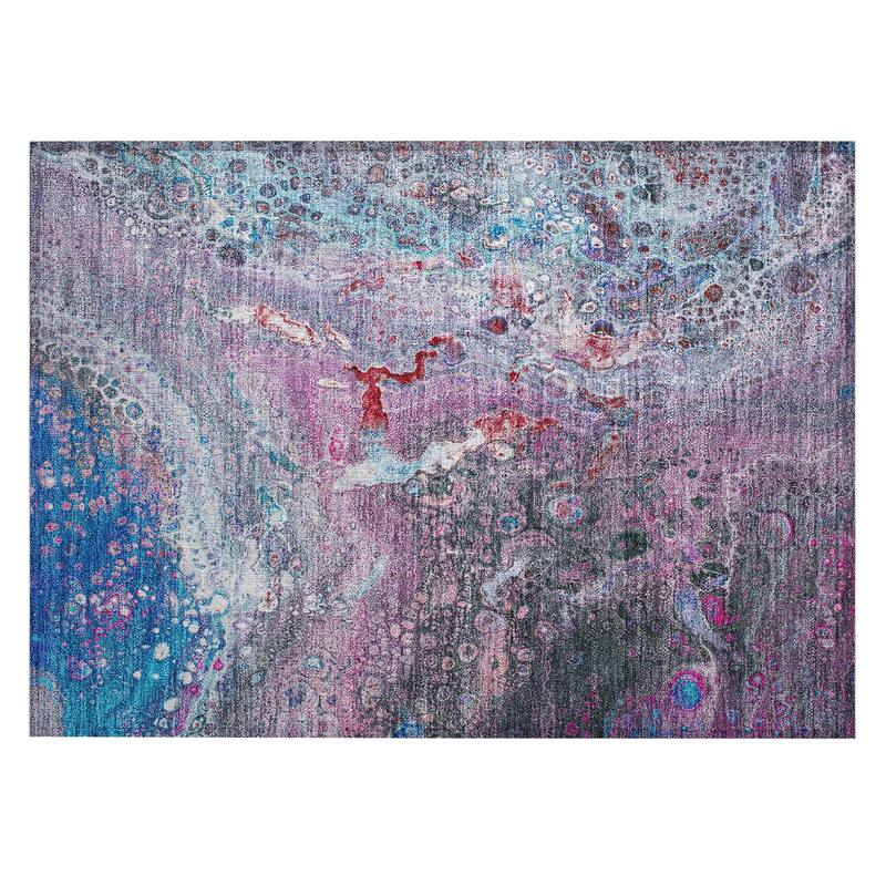 Machine Washable Indoor/ Outdoor Chantille Modern Abstract Rug