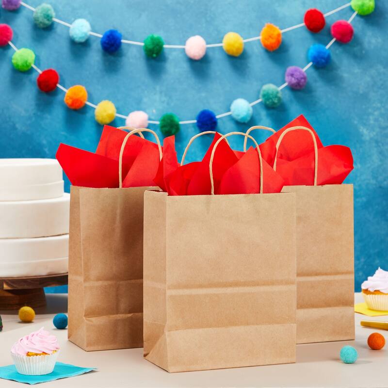 Blue Panda 160 Sheets Red Tissue Paper Bulk Set for Party Gift Wrapping Bags, 15 x 20 Inch