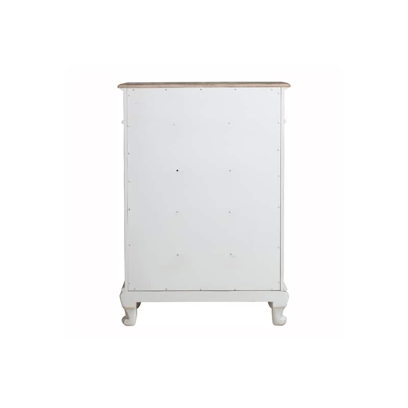 Merry 4 Piece Antique White Traditional Panel Bedroom Set