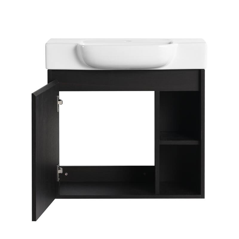 Bathroom Vanity With Sink In 24/28 Inch, Floating Bathroom Vanity With Soft Close Door