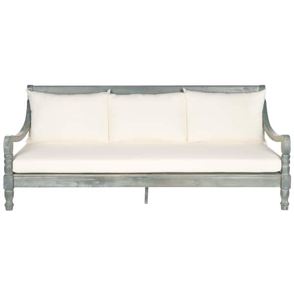 slide 2 of 8, SAFAVIEH Outdoor Living Pasadena Day 72-Inch Outdoor Chaise Lounge - 35.4" W x 71.7" D x 29.1" H Ash Grey/Beige