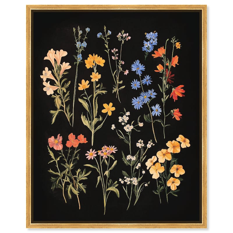 Darkling Daisies II Canvas by Art Remedy - 36" x 45" - Gold