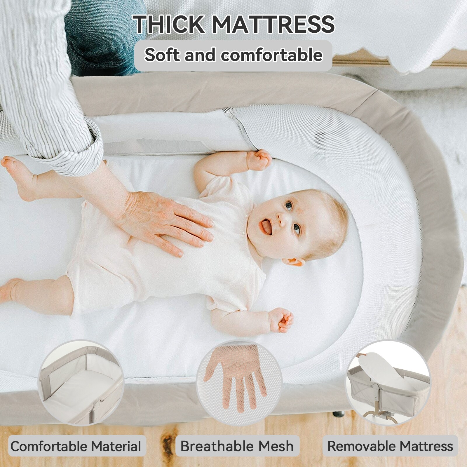Crib insert for infant clearance