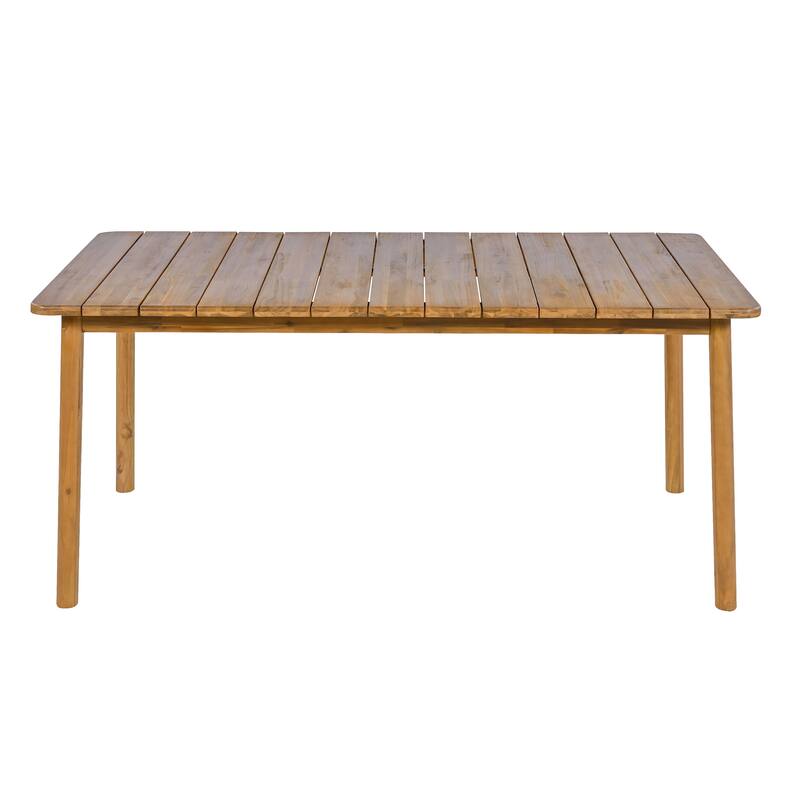 Christopher Knight Home - Davis Acacia Wood Outdoor 7 Piece Dining Set with Polyester Cushion - 7 Piece
