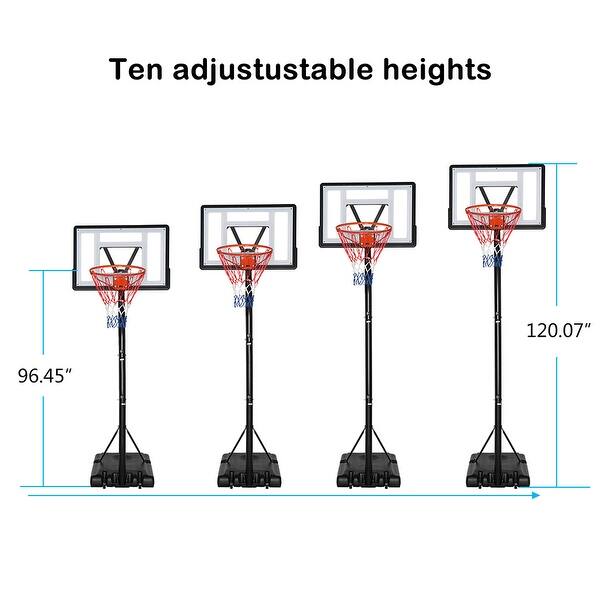 Basketball Hoop, Portable Basketball Goals, Adjustable Height 7ft10ft On Sale Bed Bath