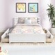 preview thumbnail 2 of 7, Full Size Wooden Platform Bed Frame with 4 Storage Drawers & Headboard, Solid Wood Bed Frame with Storage, No Box Spring Needed