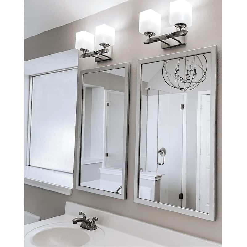 Ellis Brushed Chrome Framed Vanity Mirror