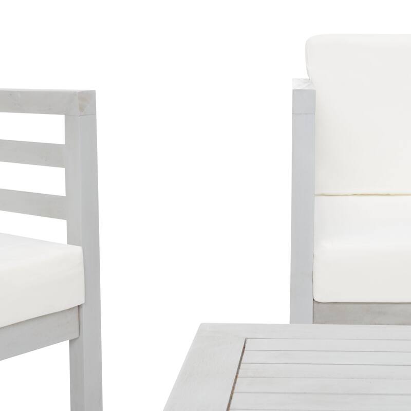SAFAVIEH Outdoor Samira 4-Piece Outdoor Set - 26W x 26D x 49H