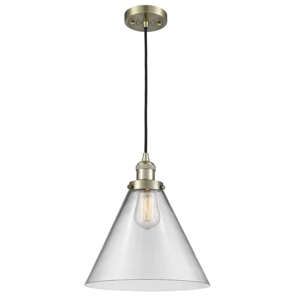 Innovations Lighting Franklin Restoration Cone - 1 Light 12" Cord Hung Mini Pendant