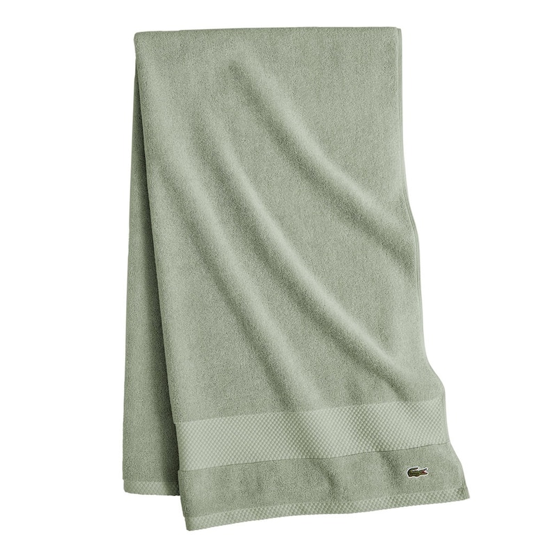 Lacoste Heritage Supima 100% Cotton Bath Sheet - Aloe