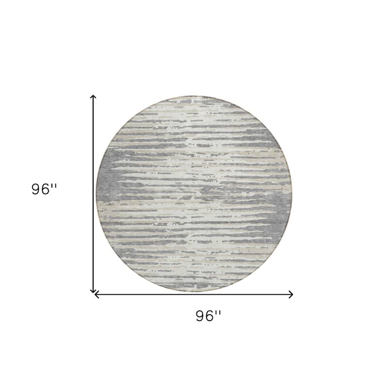 HomeRoots Striped Transitional Rectangle Outdoor Rug