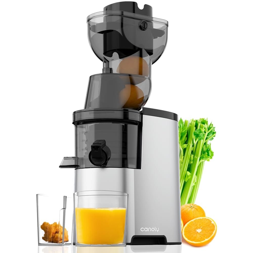 Kuvings Whole Slow Juicer Cold Press Masticating Juicer Machine Extra Wide 88mm & 48mm Food Chutes Quiet Strong Motor Auto-Cuts Whole.