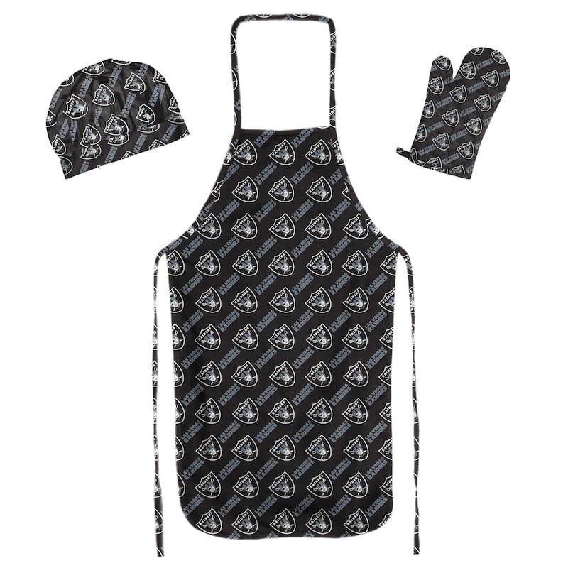 NFL Officially Licensed 3-piece BBQ Apron, Mitt, Hat Set