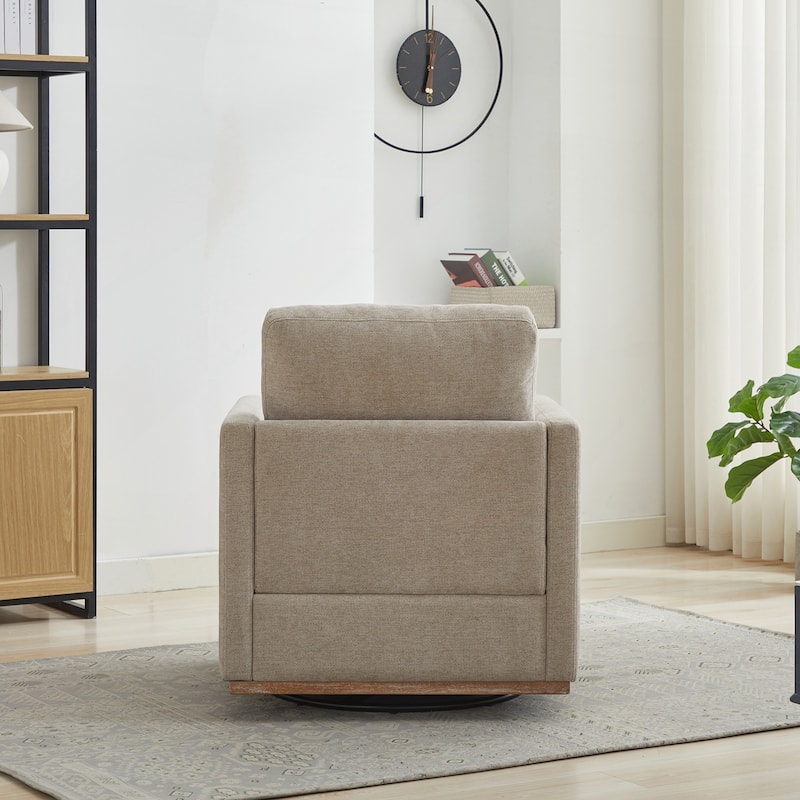 30.7"W Square Upholstered Swivel Accent Chair