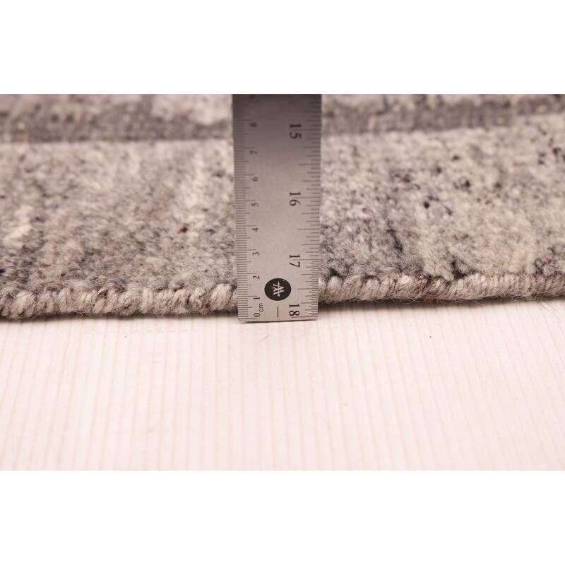 ECARPETGALLERY Hand-knotted Tangier Grey Wool Rug - 5'5 x 7'5