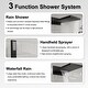 preview thumbnail 27 of 26, GIVINGTREE Deluxe 22" Wall Mounted Waterfall Rain Shower System (valve Included)