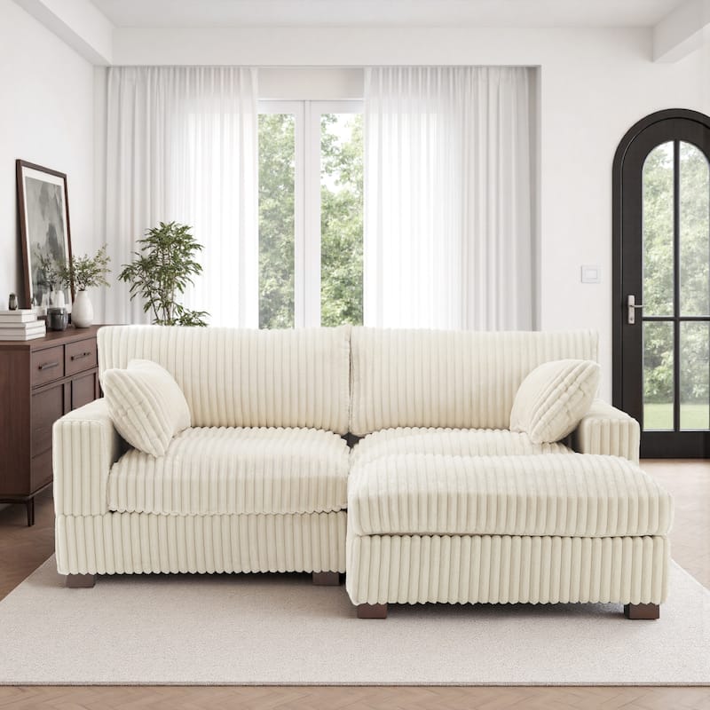 Oversized Plush Modular Sectional Sofa Set L Shaped Couch