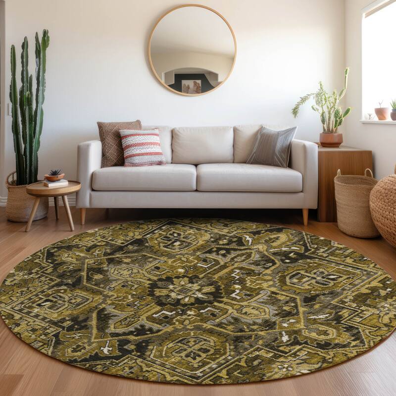 Alne Oriental Weather Resistant Classic Elegance Outdoor Rug