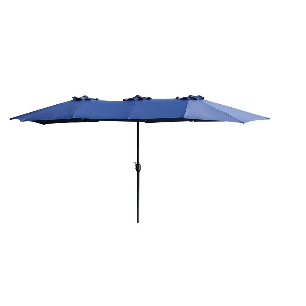 Double-Sided Market Patio Outdoor Umbrella 15 Feet Garden Aluminum Twin Sun  Canopy with Crank - Bed Bath & Beyond - 40045759
