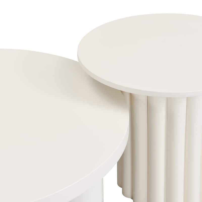 Round Coffee Table Set of 2