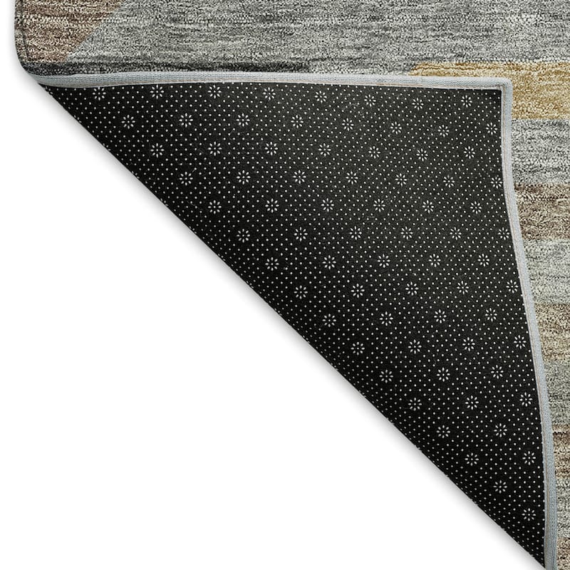 Machine Washable Indoor/ Outdoor Modern Stacks Chantille Rug
