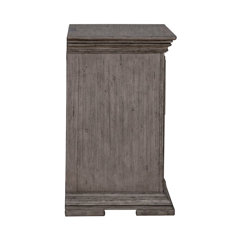 Big Valley Graystone Panel Bed Dresser and Mirror Nightstand