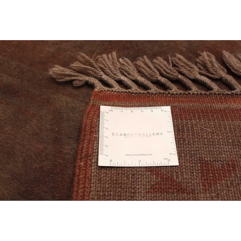 ECARPETGALLERY Hand-knotted Color Transition Taupe Wool Rug - 3'11 x 6'11