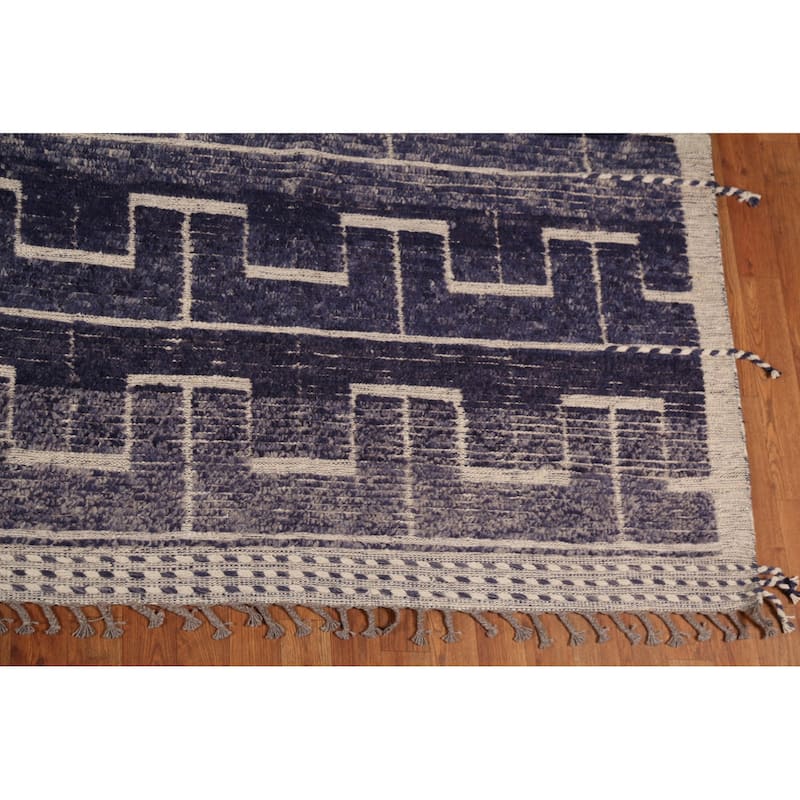 All-Over Moroccan Palace Size Area Rug Handmade Wool Carpet - 11'6"x 16'9"