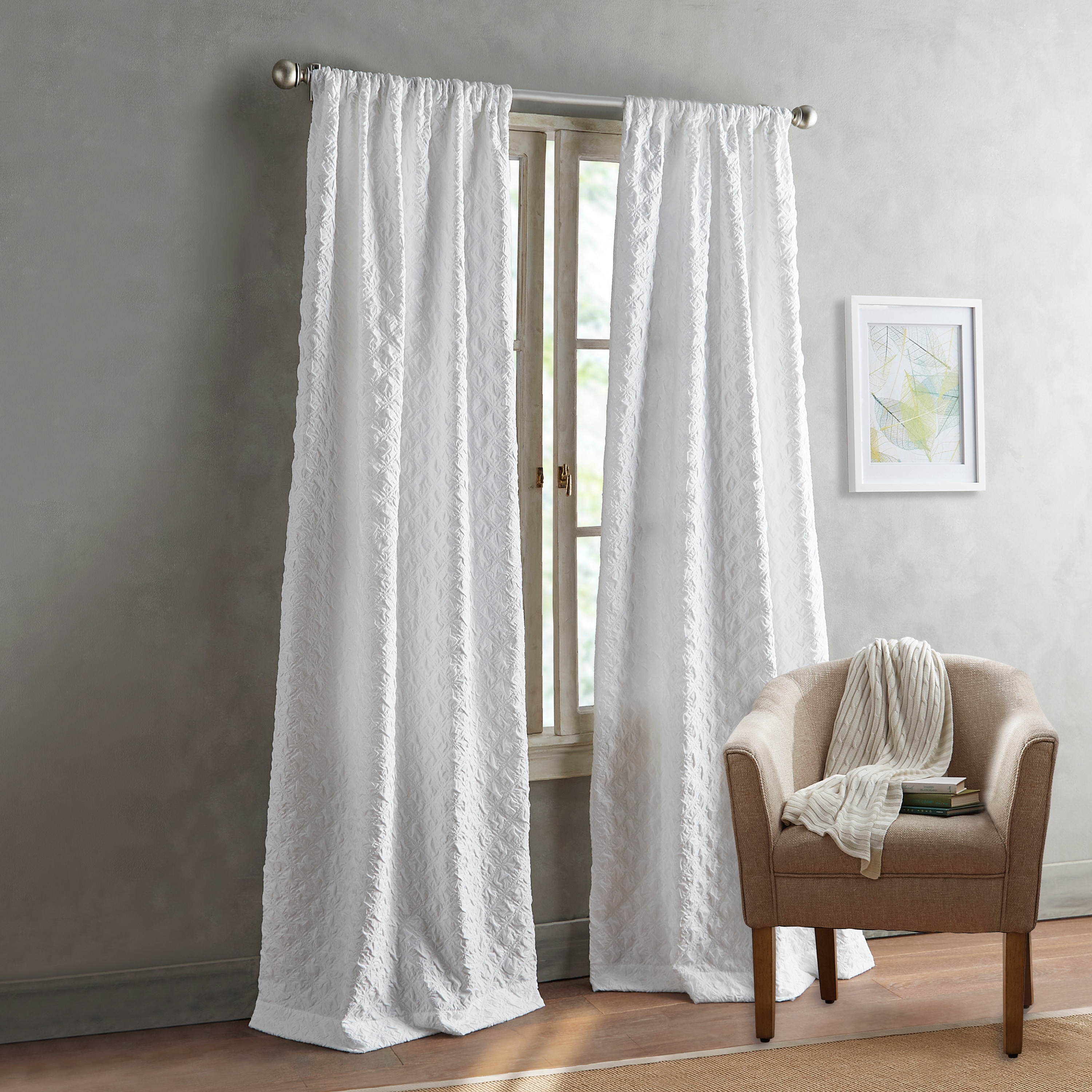 Peri Home Diamond Curtain Panel Pair