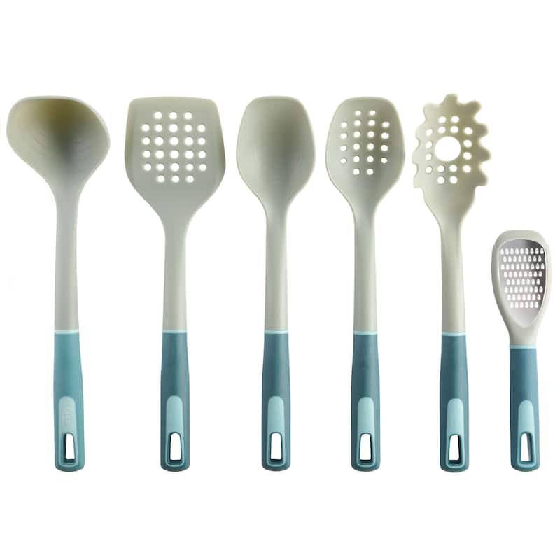 Spice by Tia Mowry Savory Saffron 12Pc Kitchen Tool Set with Crock