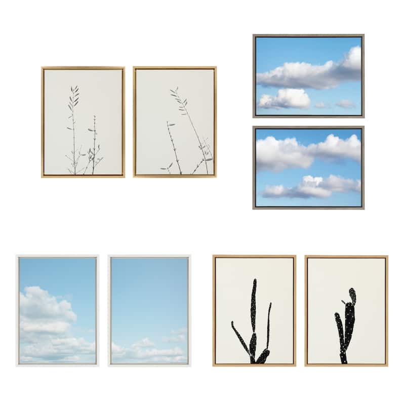 Kate and Laurel Sylvie Retro Botanicals Canvas by Stephanie Klatt