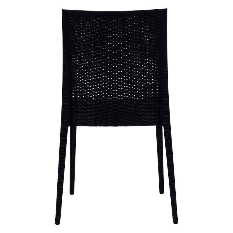 LeisureMod Mace 7-Piece Outdoor Dining Set with 4 Chairs 2 Arm Chairs - 28"