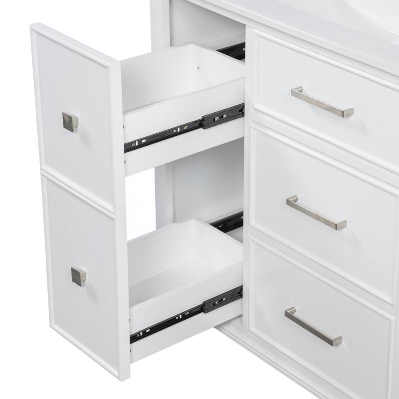 Sophisticated Bathroom Vanity with Innovative Drawer Design and Ample Storage