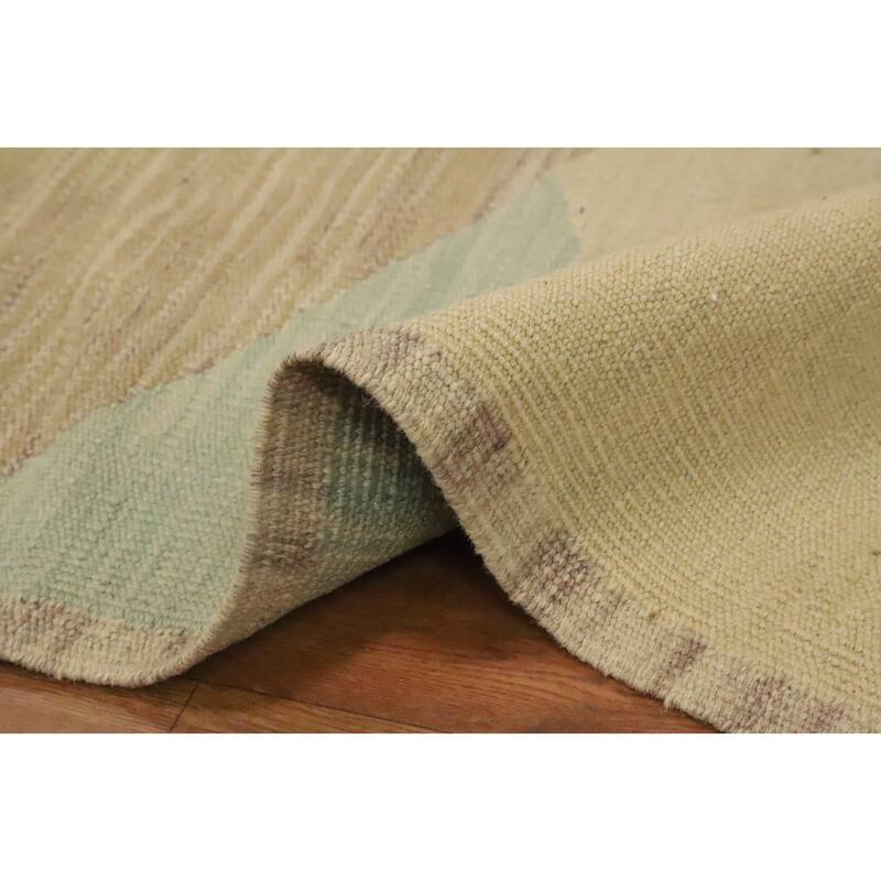 Hand Woven Oriental 100% Wool Carpet Southwestern Modern Multi-Colored Kilim Runner Rug - 5' 10'' X 2' 0''