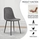 preview thumbnail 38 of 57, Modern Dining Room Kitchen Dining Chair with Black Metal Legs