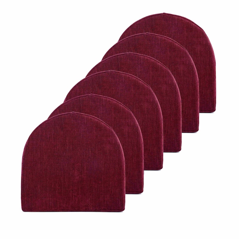 Sweet Home Collection U-Shape High Density Memory Foam Chair Pads with Ties