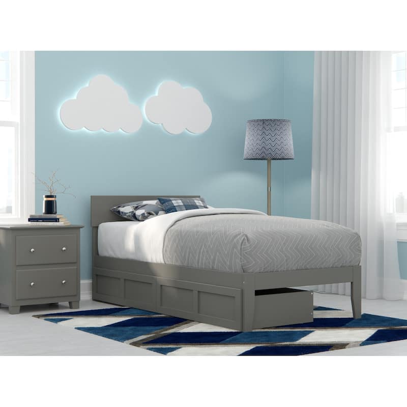 AFI Boston Platform Bed with Storage Drawers