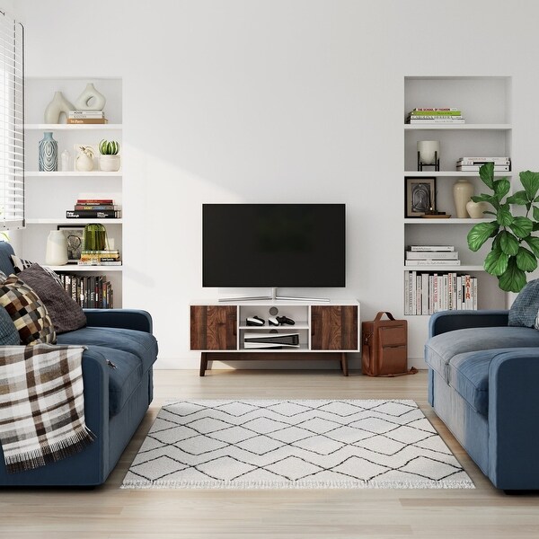 Nathan James Wesley Scandinavian TV Stand Media Console with