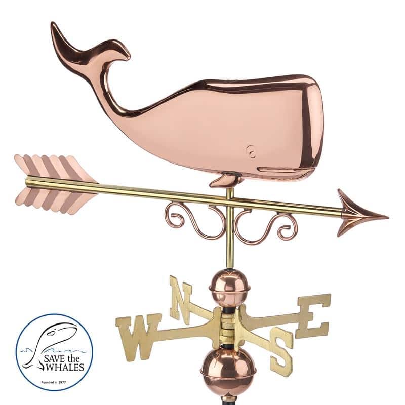 Save the Whales? Weathervane - Pure Copper by Good Directions