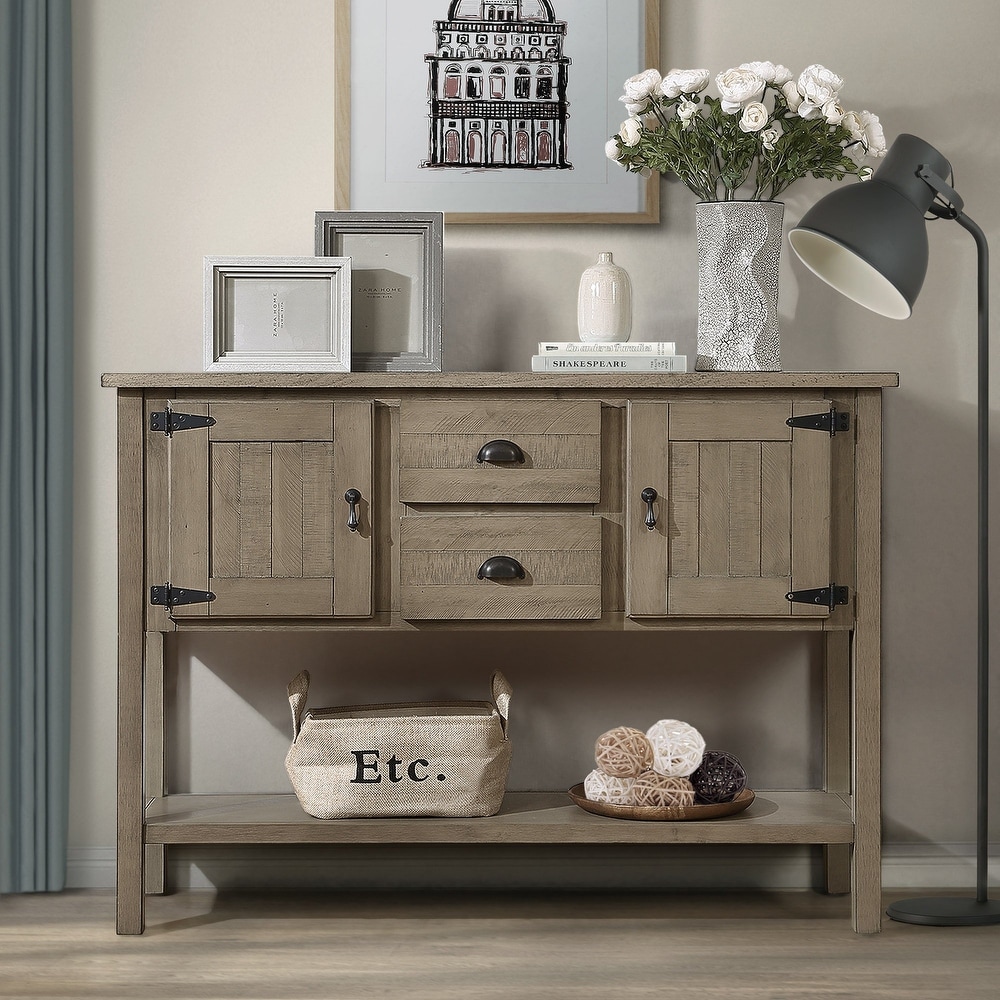 Shabby chic console clearance table with drawers