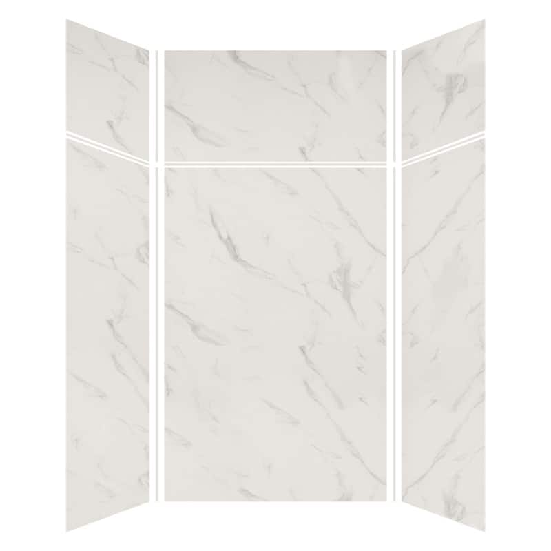 Transolid Expressions 48-in X 48-in X 96-in Glue to Wall Shower Walls - 48" x 48" x 96" - 48" x 48" x 96"