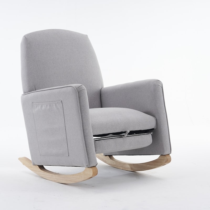 Linen Fabric Rocking Chair