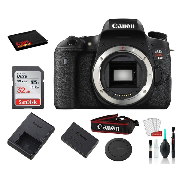 Canon EOS Rebel T6s Digital SLR Camera (Black, Body Only) with. Opens flyout.