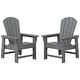 preview thumbnail 30 of 193, Laguna Kids Outdoor Poly Adirondack Chair (Set of 2) - N/A Gray