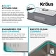 preview thumbnail 56 of 87, KRAUS Dex Stainless Steel Single Bowl Undermount Kitchen Bar Sink