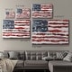 preview thumbnail 4 of 5, Patriotic Collage Flag II Premium Gallery Wrapped Canvas - Ready to Hang