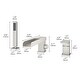 preview thumbnail 16 of 23, Bathtub Filler Faucet with Sprayer, Double-Handle Deck-Mount Roman Tub Faucet with Handshower, Pressure Balanced Valve Included