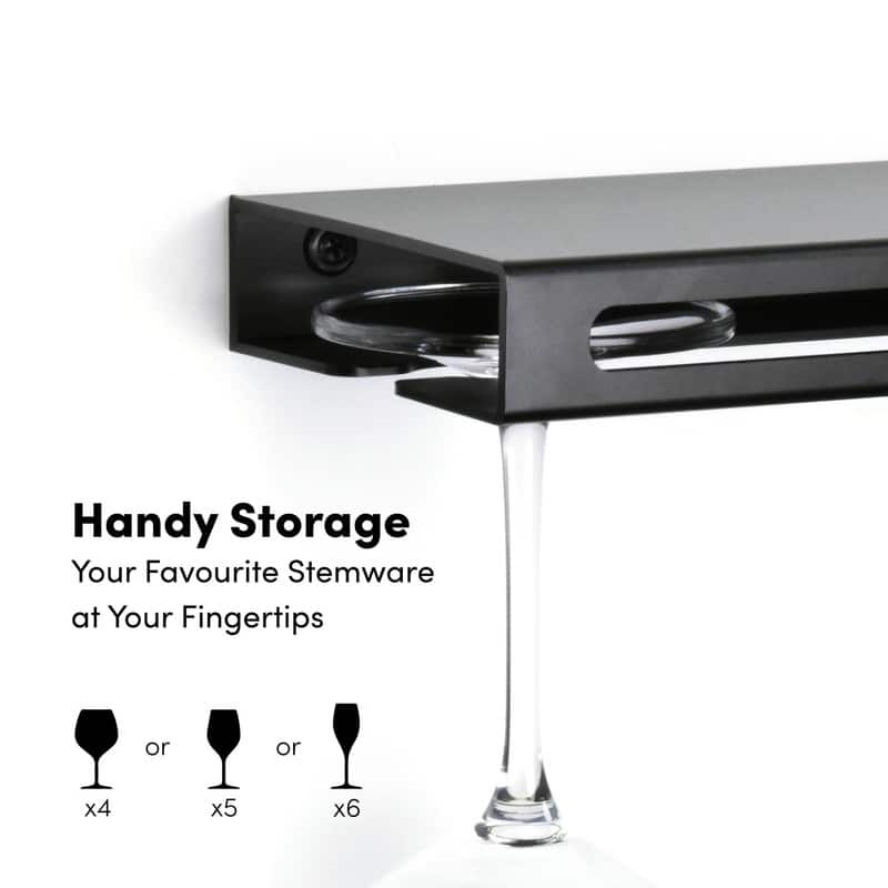 Wall Mounted Wine Rack - 17.7"D x4.3"W x 1.2"H