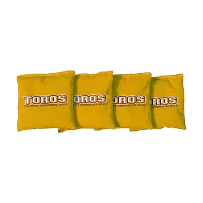 California State Dominguez Hill Toros Yellow Cornhole Bags