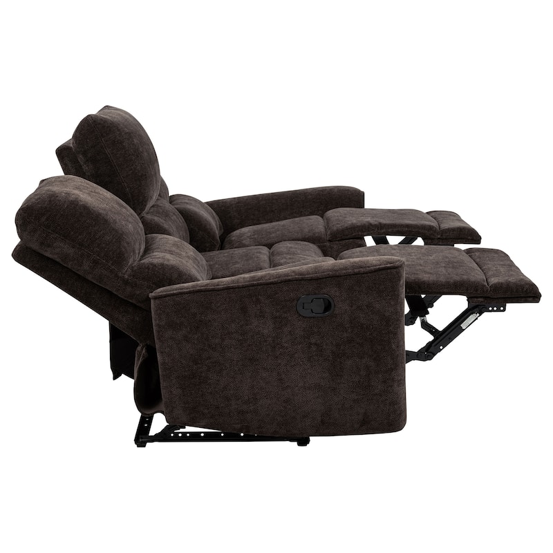 Navarro Chenille Upholstered Reclining Sofa - 79.25" x 37.75" x 40.25"